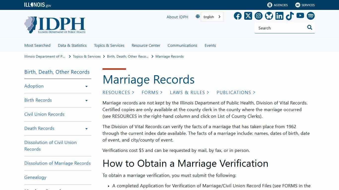 Marriage Records